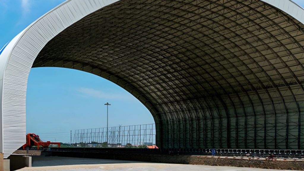 3 Large-span curved steel structure for bulk coal storage by Shijie Heavy Industry