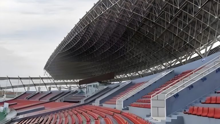 Large-span space frame roof for sports stadium by Shijie Heavy Industry