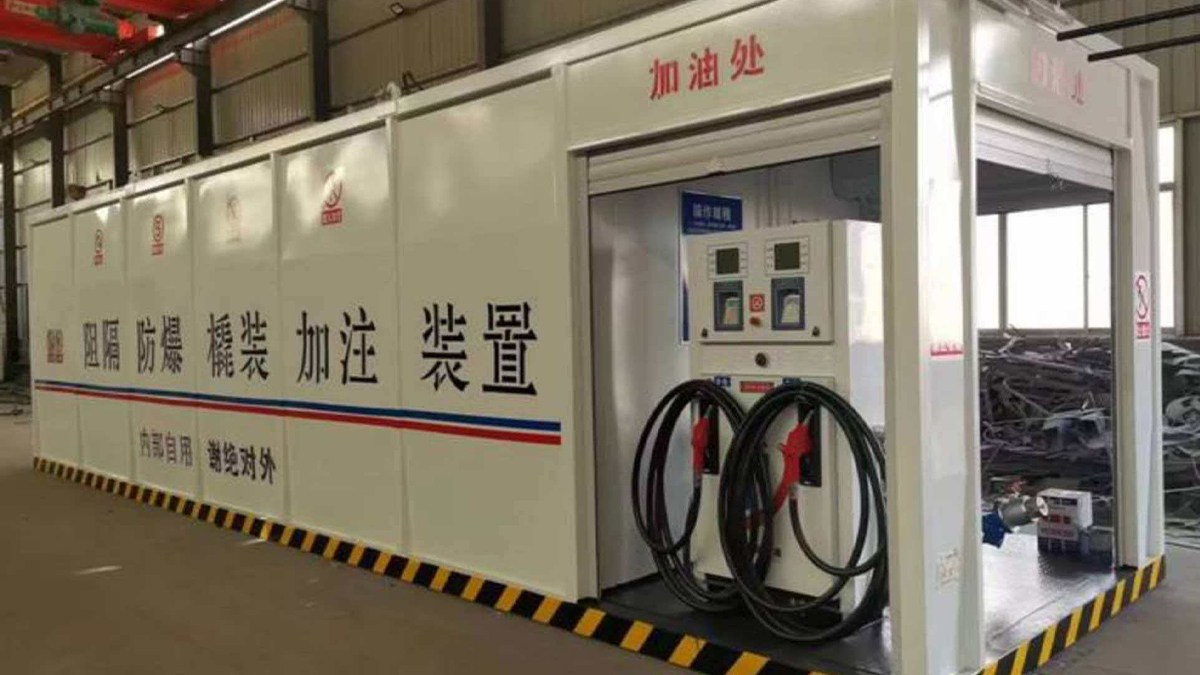 5 3 White containerized barrier explosion-proof skid-mounted filling station for internal industrial use by Shijie Heavy Industry